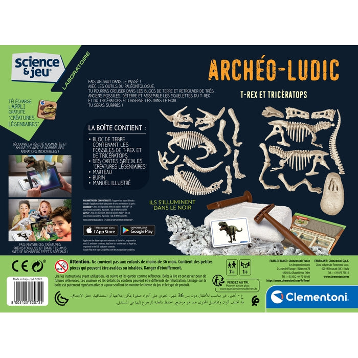 Clementoni Scavi Archeologici - Pteranodon Fossile Fosforescente - Gioco Scientifico